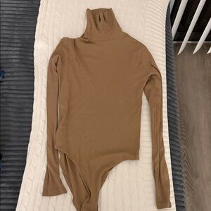 H&M Tan Turtleneck Bodysuit